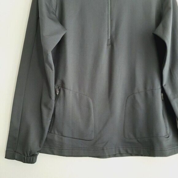 ANTIGUA Pullover Long Sleeve Top Half-zip Black & Gray Sz M - Picture 4 of 6